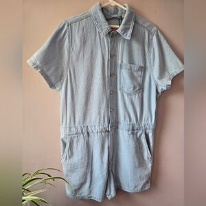 Levi’s Light Wash Denim Short Sleeve Romper - Size XL